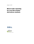 Block trade reporting for OTC derivatives markets, January