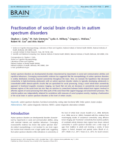 Fractionation of social brain circuits in autism