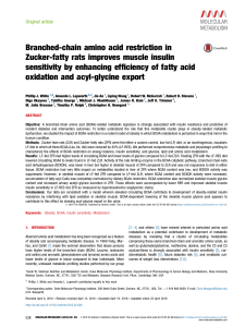 Branched-chain amino acid restriction in Zucker