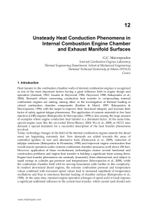 12 Unsteady Heat Conduction Phenomena in Internal Combustion