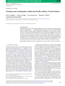 Closing crack earthquakes within the Krafla caldera, North Iceland