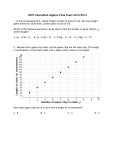 BCPS Intensified Algebra Final Exam 2013/2014