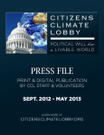 Climate change - Citizens` Climate Lobby