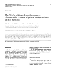 The 92-kDa chitinase from Streptomyces olivaceoviridis contains a