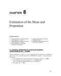 Estimation of the Mean and Proportion