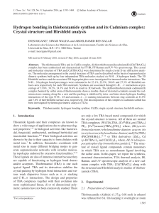 Hydrogen bonding in thiobenzamide synthon and its Cadmium