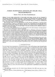 series resistance effects on solar cell measurements