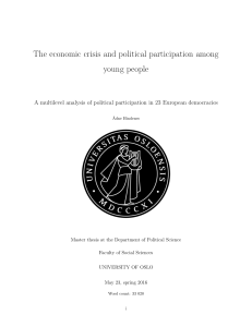 The economic crisis and political participation among - DUO