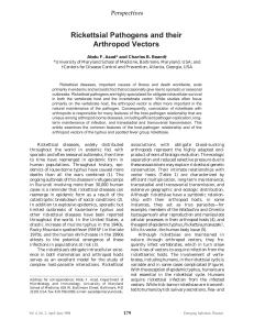 Rickettsial Pathogens and their Arthropod Vectors
