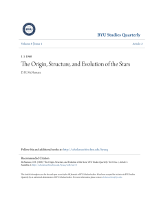 The Origin, Structure, and Evolution of the Stars