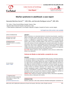 Marfan syndrome in adulthood: a case report