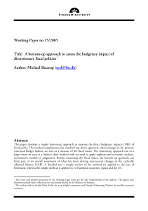 Working Paper no 15/2005 Title: A bottom