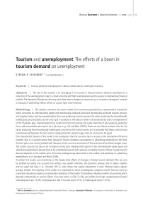 Tourism and unemployment: The effects of a boom in tourism