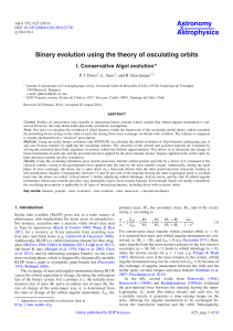Binary evolution using the theory of osculating orbits