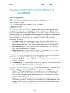 17.2 Evolution as Genetic Change in Populations