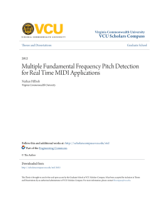 Multiple Fundamental Frequency Pitch Detection for Real Time MIDI