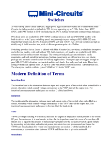Switches Modern Definition of Terms