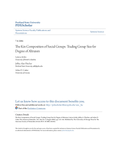 The Kin Composition of Social Groups: Trading Group
