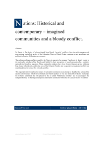 imagined communities and a bloody conflict.