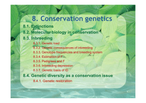 8. Conservation genetics