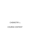 Chemistry 1 spec