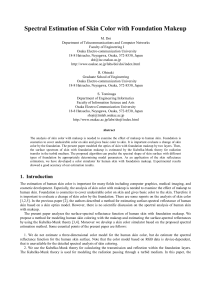 Spectral Estimation of Skin Color with Foundation Makeup