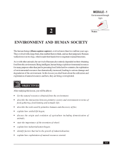 Environment and Human Society