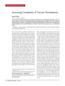 Increasing Complexity of Vaccine Development