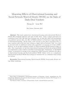 Measuring Effects of Observational Learning and