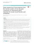 Deep sequencing of transcriptomes from the nervous systems of two