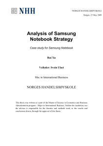 Analysis of Samsung Notebook Strategy