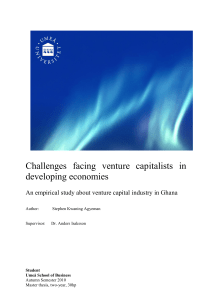 Challenges facing venture capitalists in developing economies
