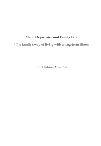 Major Depression And Family Life