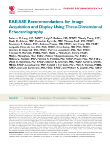 EAE/ASE Recommendations for Image Acquisition and Display