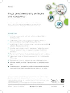 Stress and asthma during childhood and adolescence