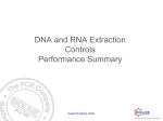 DNA and RNA Extraction Controls Performance Summary