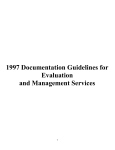 1997 Documentation Guidelines for Evaluation and Management