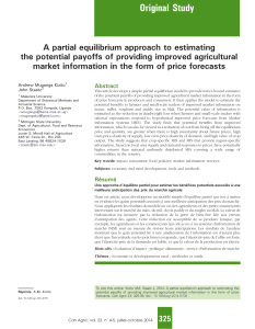 A partial equilibrium approach to estimating the potential payoffs of