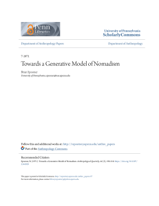 Towards a Generative Model of Nomadism