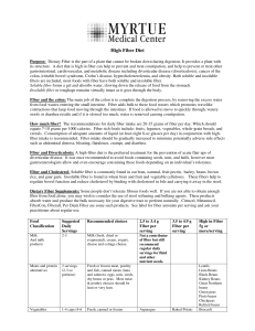 High Fiber Diet - Myrtue Medical Center