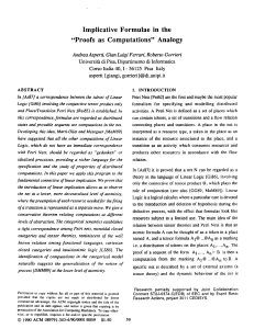 Implicative Formulae in the Vroofs as Computations” Analogy