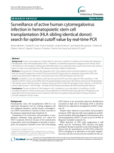 Surveillance of active human cytomegalovirus infection in