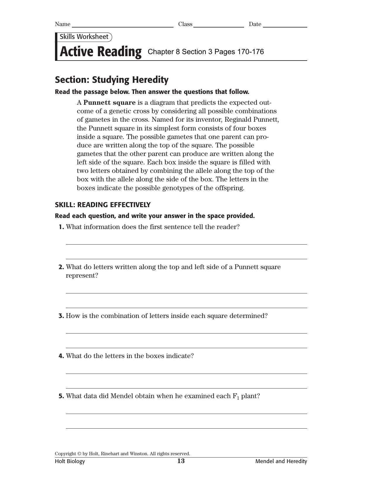Active Reading In Skills Worksheet Active Reading