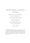 Fiscal Policy Multipliers in an RBC Model with