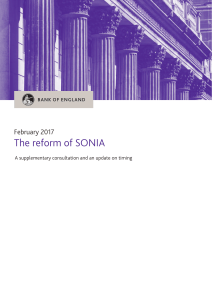 The reform of SONIA - A supplementary