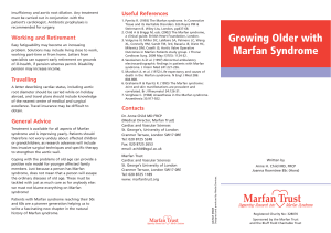 Growing Older with Marfan Syndrome pamphlet