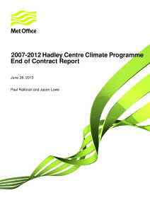 2007-2012 Hadley Centre Climate Programme