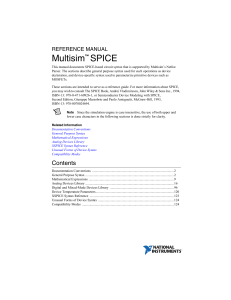 Multisim SPICE Reference Manual