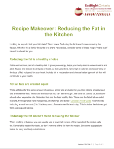 Recipe Makeover: Reducing the Fat in the Kitchen