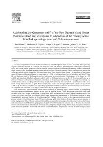 (1998) Quaternary uplift of the New Georgia Island Group